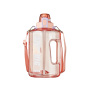Portable Size Football Water Bottle Custom Logo Sports Workout Drink Shaker Bottle With Handle Transparent Water Bottle