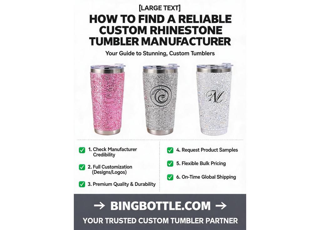 How to find a reliable manufacturer for custom rhinestone tumblers with unique designs?