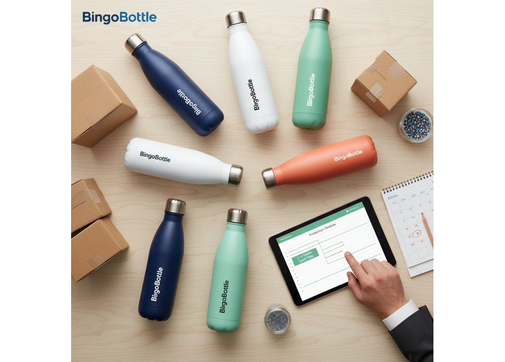 What is the typical lead time for bulk orders of insulated water bottles from a supplier?