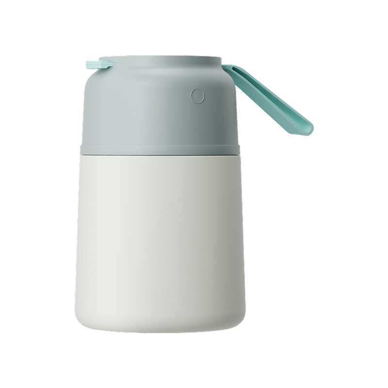Vacuum Insulated Food Jar 12oz Thermos Includes Folding Spoon, Bag and Cup Lunch Container for Kids and Adults
