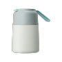 Vacuum Insulated Food Jar 12oz Thermos Includes Folding Spoon, Bag and Cup Lunch Container for Kids and Adults