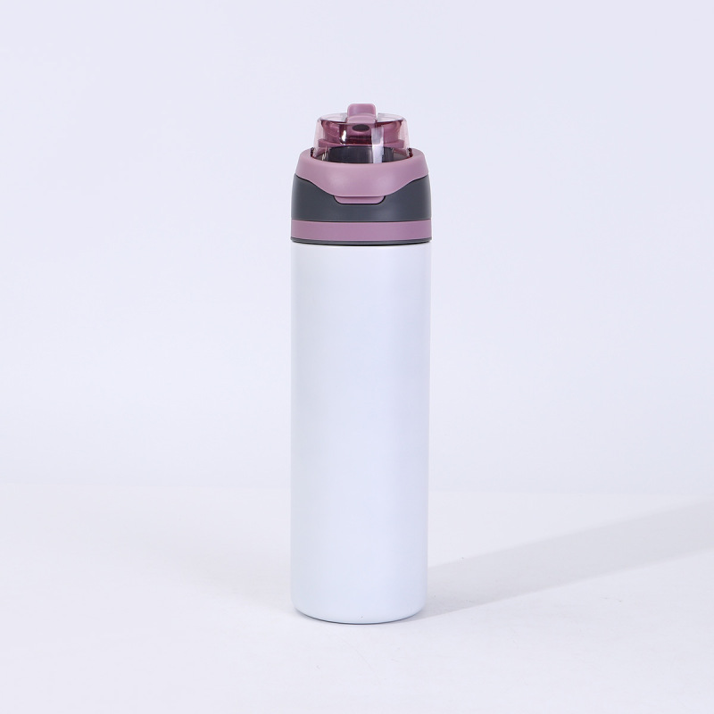 Insulated Stainless Steel Tumbler with Straw & Lid 304 Grade Simple Solid Color Dual Drinking Options