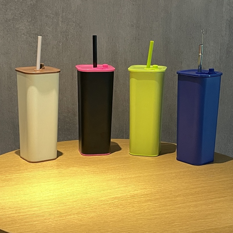 2025 New Stainless Steel Insulated Square Cup  Can be Matched In Multiple Colors And Can be Customized