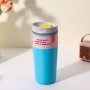 12oz\20oz Custom Stainless Steel Vacuum Insulated Heat-insulating Cups Sliding Office Coffee Cups Travel Water Cups Ice Drinks