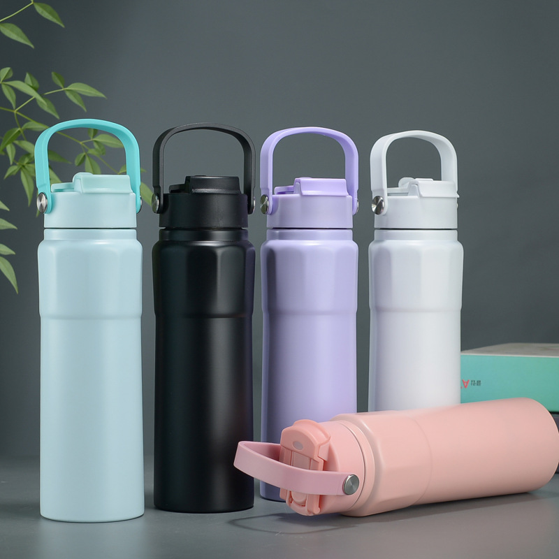 Dual Drink Portable Thermos Cup Indoor and Outdoor 304 Vacuum Cup Modern and Simple
