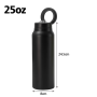 25oz Magnetic Stainless Steel Vacuum Insulated Water Bottle with Hidden Straw and Built-in Phone Holder for Outdoor Adventures