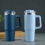 Hot-selling 40oz Double-layer Stainless Steel Vacuum Custom Portable Travel Coffee Cup with Handle and Straw