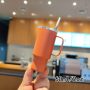 Coffee Cup 304 Stainless Steel 2oz Mini Handle Small Wine Cup Portable Car Straw Insulated Cup