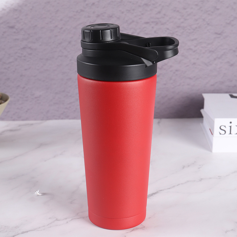 Stainless Steel Double-layer Vacuum Insulated Cup 25oz Buckle Type Rocking Cup Simple Fitness and Sports Kettle