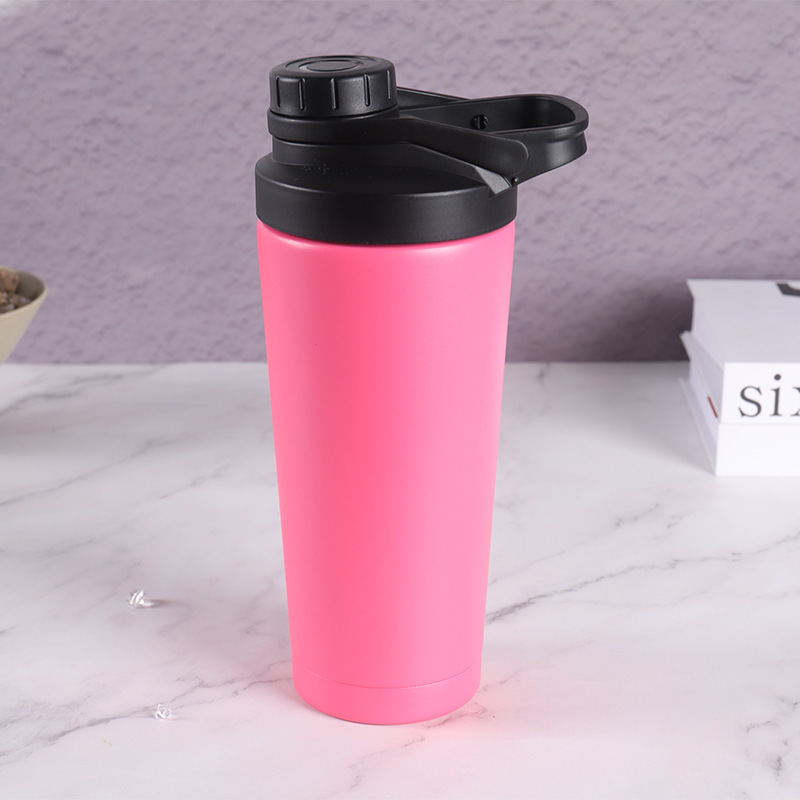 Stainless Steel Double-layer Vacuum Insulated Cup 25oz Buckle Type Rocking Cup Simple Fitness and Sports Kettle