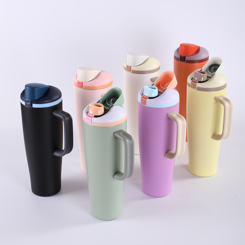 Best Selling Owala Products 2025 Stainless Steel Tumbler Thermos Cup with Lock 40oz Tumbler with Handle with Straw for Gift for Travel