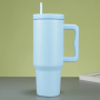 Customized  40oz Cup Trek Tumbler Stainless Steel Insulated Vacuum Sublimation Tumbler With Handle and Straw