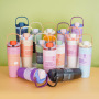 Premium Large Capacity 304 Stainless Steel Fruit Infuser Water Bottle Insulated Portable Sports Travel Cup