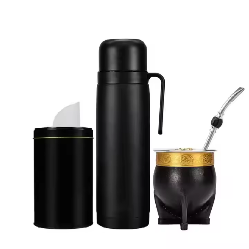 Stainless Steel Insulated Cup Paired with Yerba Cup and Yerba Cup Tea Container