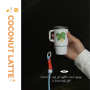 4oz Handle Car Cup 304 Stainless Steel Vacuum Insulated Cup Car Portable Cooling Straw Cup