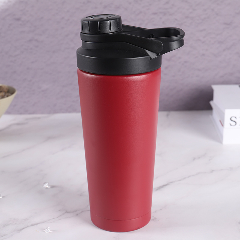 Stainless Steel Double-layer Vacuum Insulated Cup 25oz Buckle Type Rocking Cup Simple Fitness and Sports Kettle