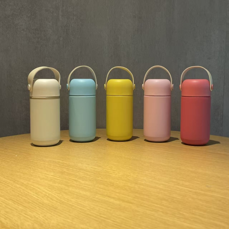150ml Cute Stainless Steel Vacuum Travel Mug with Handle Ideal for Easy Carrying and Travel