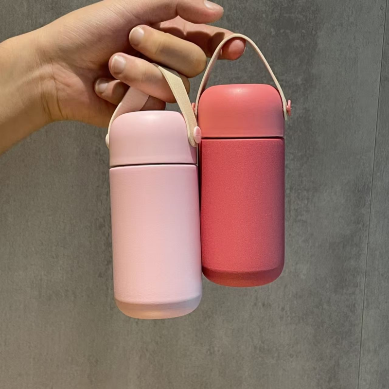 150ml Cute Stainless Steel Vacuum Travel Mug with Handle Ideal for Easy Carrying and Travel