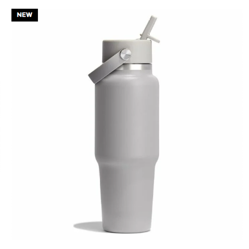 32 oz Stainless Steel Wide-Mouth Insulated Bottle with Straw Lid and Comfortable Handle Designed for Everyone