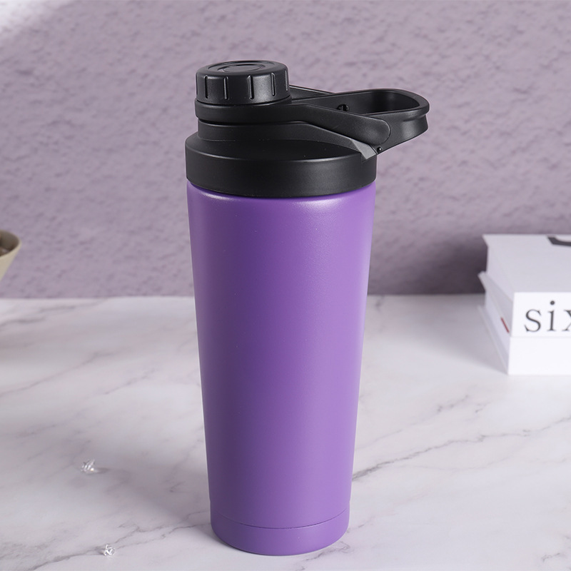 Stainless Steel Double-layer Vacuum Insulated Cup 25oz Buckle Type Rocking Cup Simple Fitness and Sports Kettle