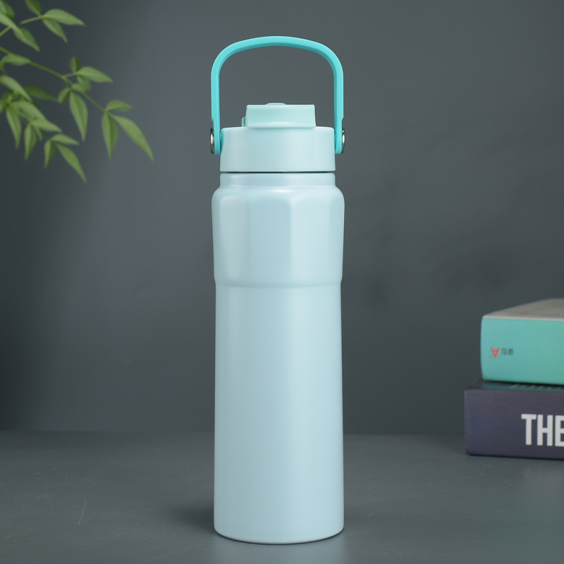 Dual Drink Portable Thermos Cup Indoor and Outdoor 304 Vacuum Cup Modern and Simple