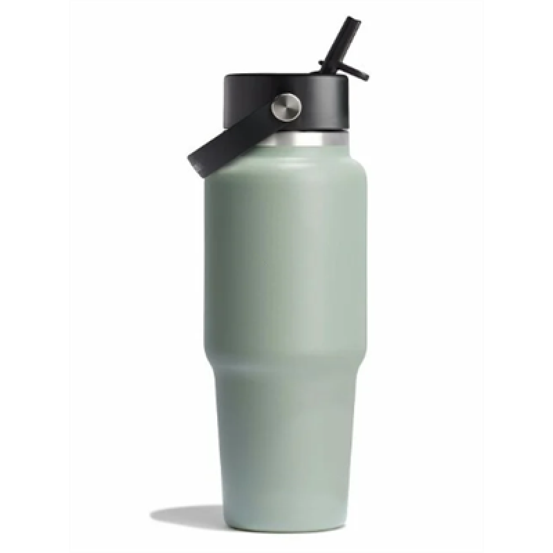 32 oz Stainless Steel Wide-Mouth Insulated Bottle with Straw Lid and Comfortable Handle Designed for Everyone