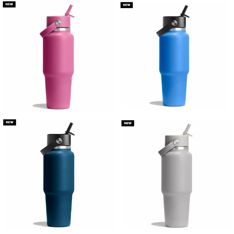 32 oz Stainless Steel Wide-Mouth Insulated Bottle with Straw Lid and Comfortable Handle Designed for Everyone