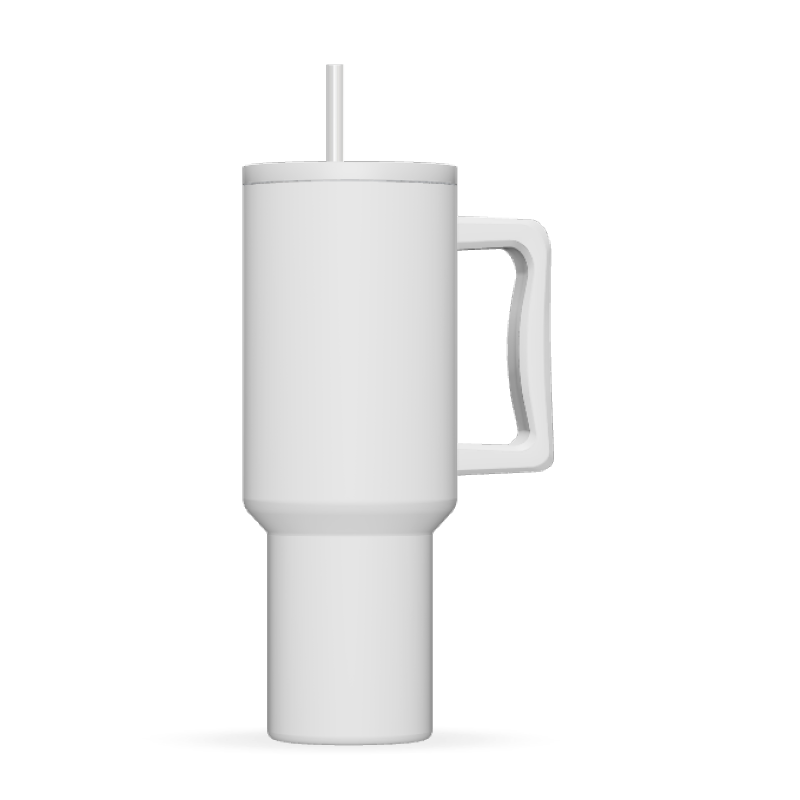 Customized  40oz Cup Trek Tumbler Stainless Steel Insulated Vacuum Sublimation Tumbler With Handle and Straw