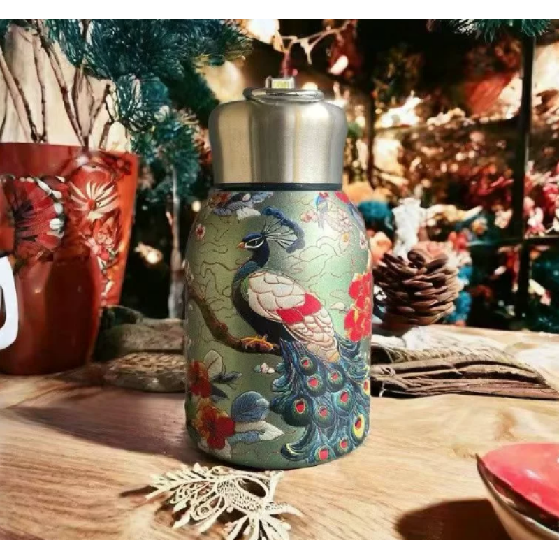 300ml Stainless Steel Portable Ring Pocket Car Cup Leak-Proof Modern Outdoor Printed Business