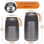 Double Wall Stainless Steel Thermal Food Container Vacuum Insulated Thermos Warmer Food Flask Lunch Box Food Jar With Spoon