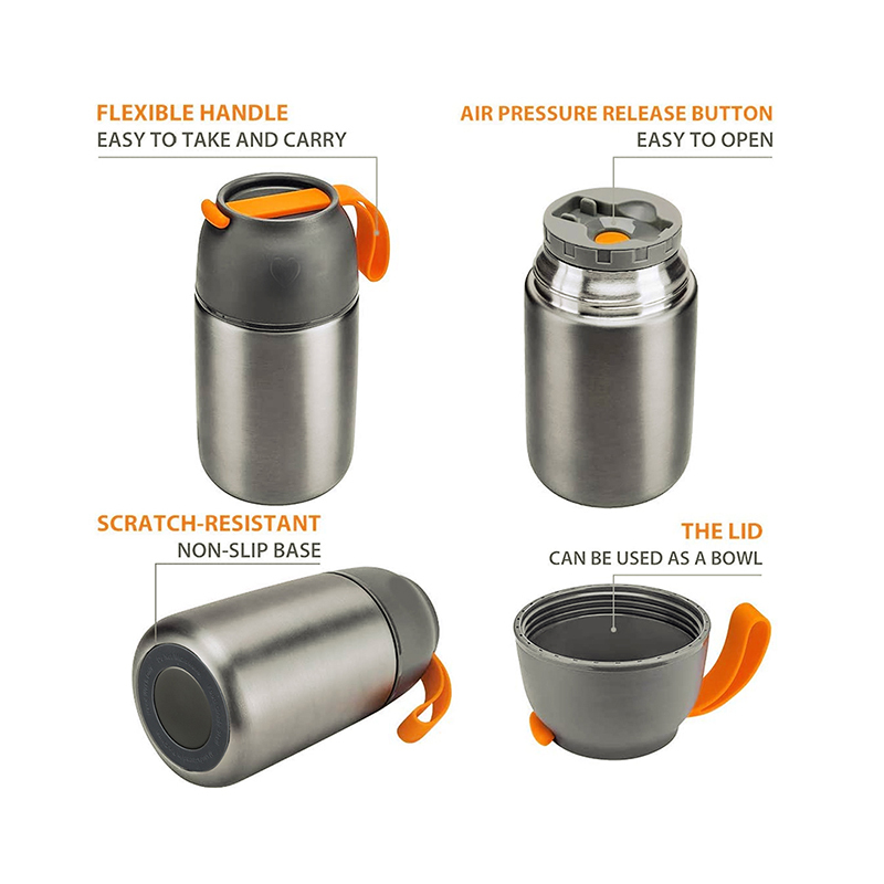 Yummy Cook Custom Double Wall Vacuum Insulated Stainless Food Container Food Jar Kid Thermos School Lunch Box with Lid and Spoon