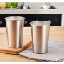 Metal Drinking Cups Minimalist Camping Cup Single Wall Stainless Steel Stackable Beer Mug Pint Drinking Cup Tumbler Mug