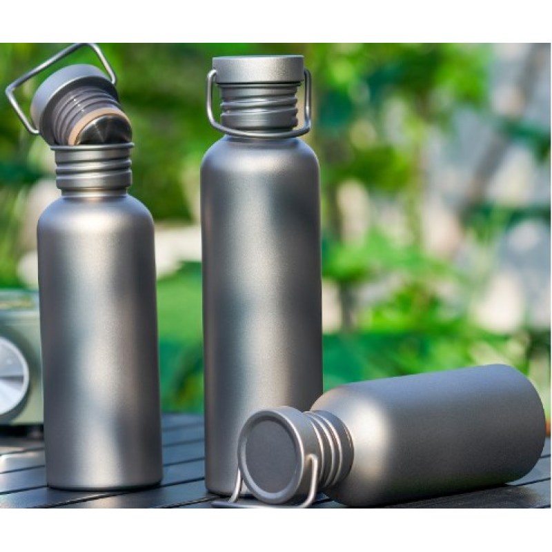 Wholesale Single Wall Light Weight Titanium Bottles Portable Leakproof  100% Pure Titanium Cup Water Bottle Gym Sport Bottle