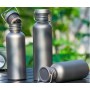 Wholesale Single Wall Light Weight Titanium Bottles Portable Leakproof  100% Pure Titanium Cup Water Bottle Gym Sport Bottle