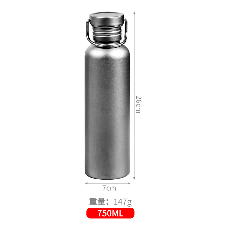 Wholesale Single Wall Light Weight Titanium Bottles Portable Leakproof  100% Pure Titanium Cup Water Bottle Gym Sport Bottle