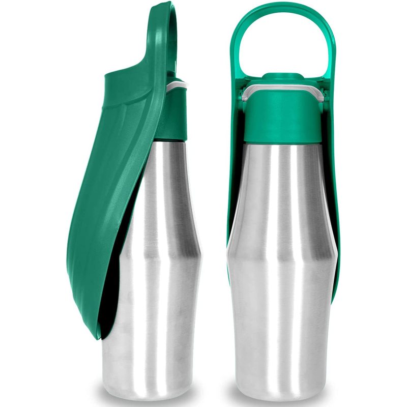 2025 New Design Portable 304 Stainless Steel Water Bottle for Dogs Pet Supplies for Dog Drinking Outdoor Water Dispenser