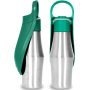 2025 New Design Portable 304 Stainless Steel Water Bottle for Dogs Pet Supplies for Dog Drinking Outdoor Water Dispenser