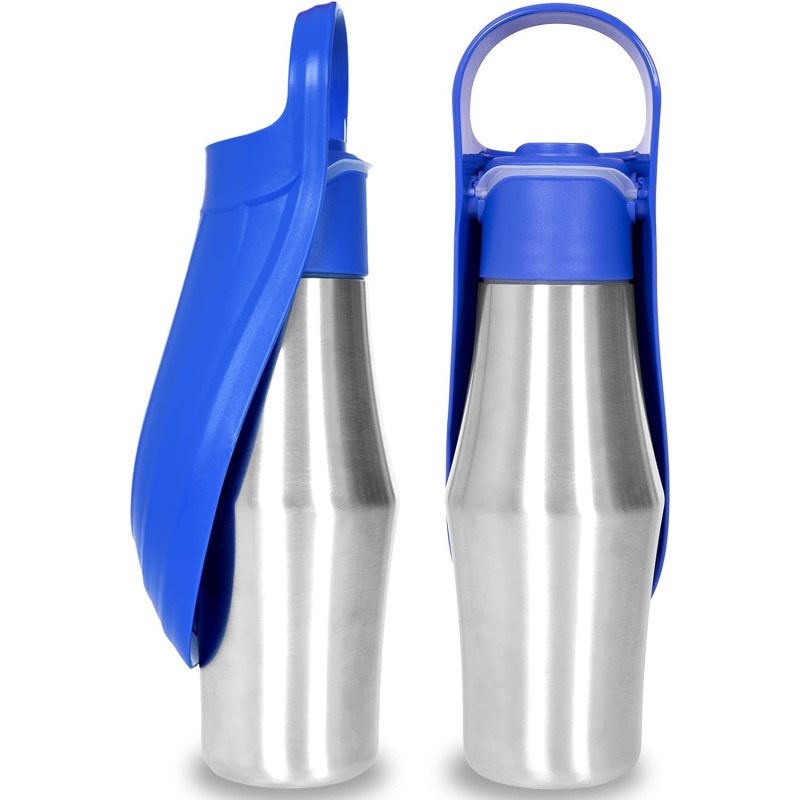 2025 New Design Portable 304 Stainless Steel Water Bottle for Dogs Pet Supplies for Dog Drinking Outdoor Water Dispenser