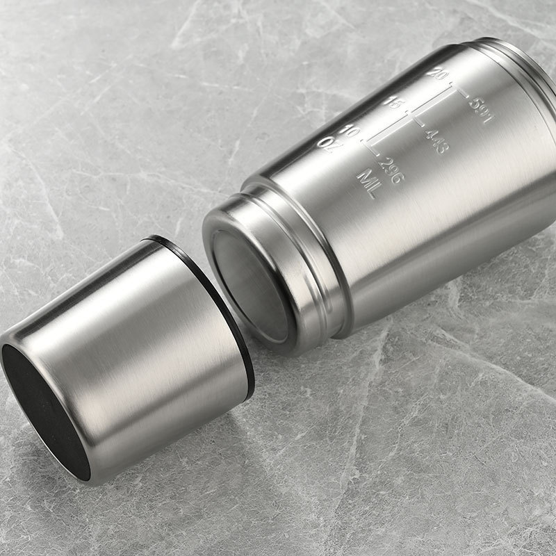2-in-1 for Shaker Bottle for Gym Fitness Enthusiast Leak-Proof Stainless Steel Sports Metal Direct Drinking 18/8 Stainless Steel
