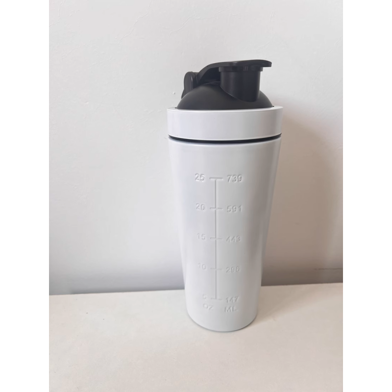 2-in-1 for Shaker Bottle for Gym Fitness Enthusiast Leak-Proof Stainless Steel Sports Metal Direct Drinking 18/8 Stainless Steel