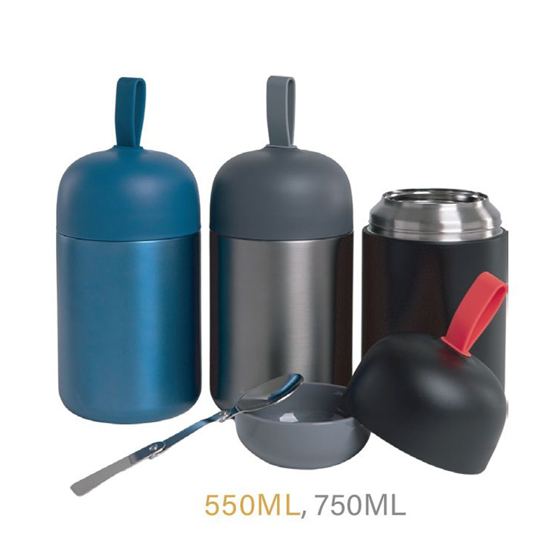 New Design 550ml 750ml Portable Leak Proof Food Container Stainless Steel Thermal Food Box Vacuum Lunch Flask