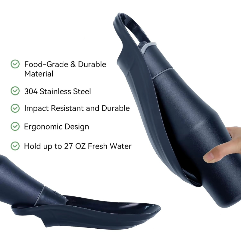 Portable 27oz Multifunction Dog Drinking Water Bottle Modern Eco-Friendly Travel Bottle for Pets