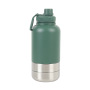 3 in 1 32oz Stainless Steel Insulated Water Bottle Portable Dog Travel Bottle with Two Detachable Water Food Container Bowls