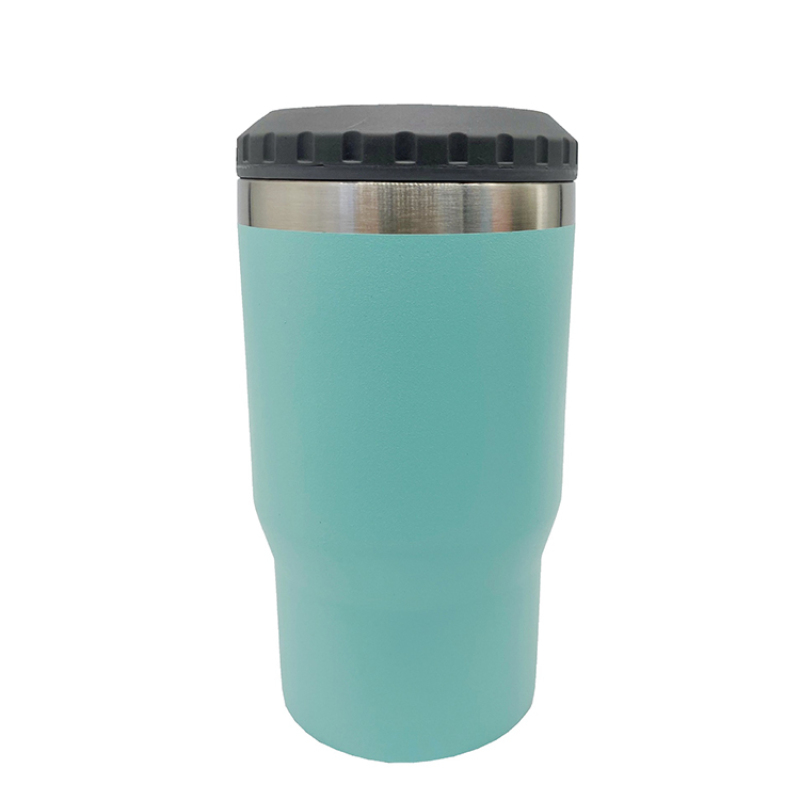 Multi-use 14oz Stainless Steel Beer Bottle Can Cooler Tumbler With 2 Lids Option
