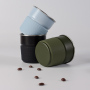  300ml Custom Logo 304 Stainless Steel Coffee Mug with Silicone Sleeve Portable for Office Cafe Outdoor