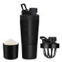 Custom 2 in 1 Shaker Bottle Single Wall Stainless Steel Water Bottle Shakes Protein Bottles Shaker for Gym Outdoor Workout Bars