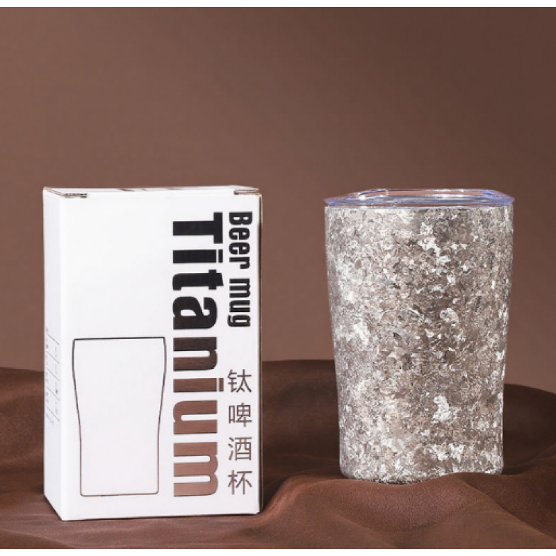 Hot Seller Pure Titanium  Double Layer Vacuum Portable Handy Cup Keep Cold Insulation Customisable Coffee Mug
