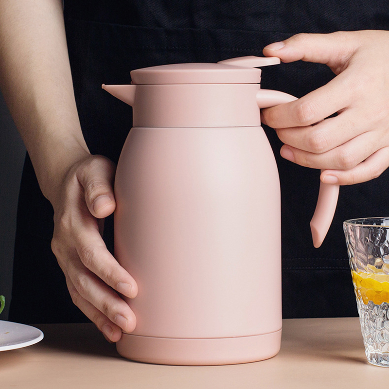 900ml Double Wall Stainless Steel Coffee Carafe Hand-Pressed Insulated Water Jug Classic Design Vacuum Thermos for Tea Pot