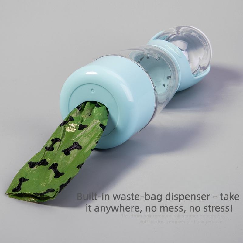 Portable Waterproof Outdoor Pet Companion Cup with 3-in-1 Water Bottle & Food Dispenser for Dogs & Cats