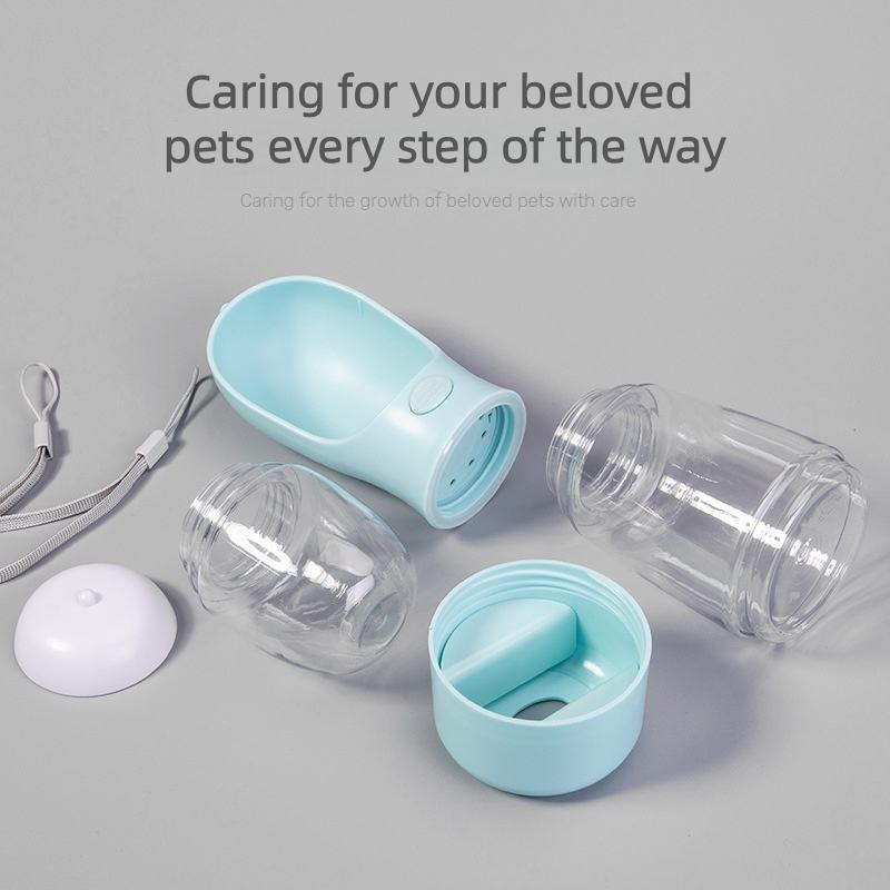 Portable Waterproof Outdoor Pet Companion Cup with 3-in-1 Water Bottle & Food Dispenser for Dogs & Cats